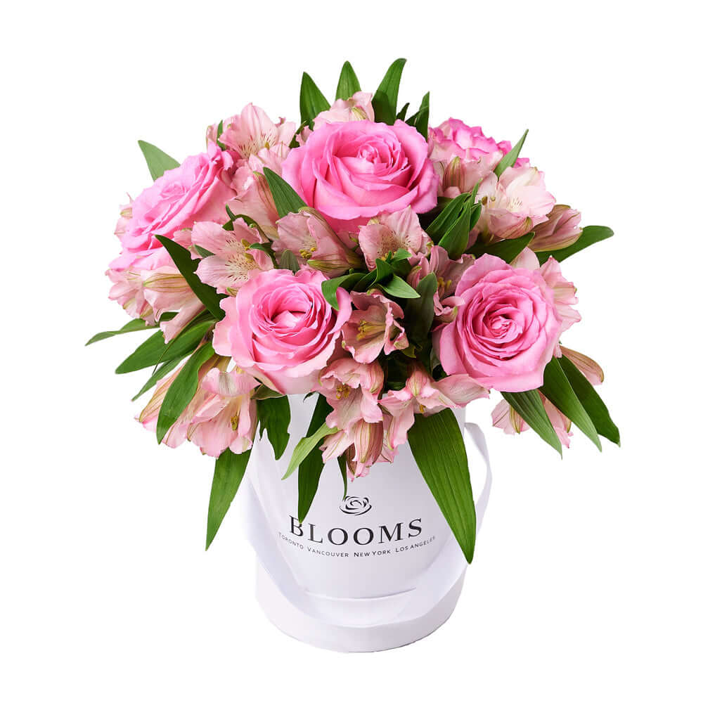 Pink Roses Hat Box – how the gift is presented