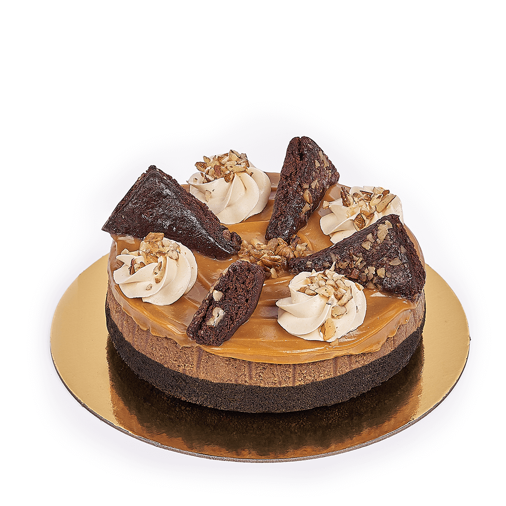Caramel Pecan Brown Sugar Cheesecake – how the gift is presented