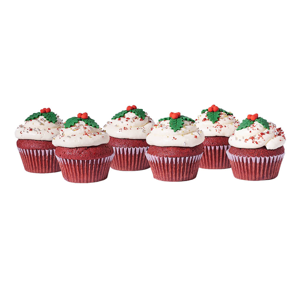 Red Velvet Cupcakes for Christmas – how the gift is presented