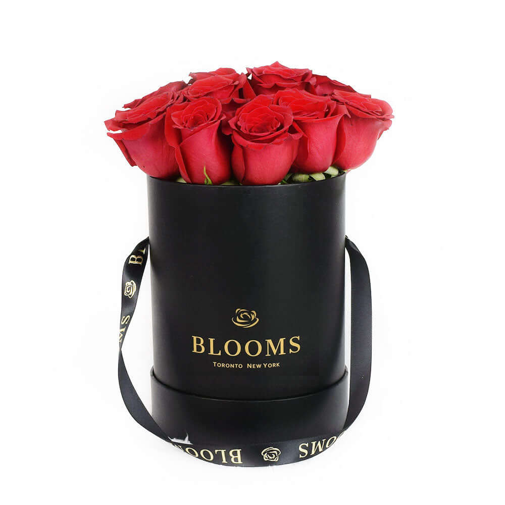 Valentine's Day Red Rose Hat Box, Vancouver – how the gift is presented