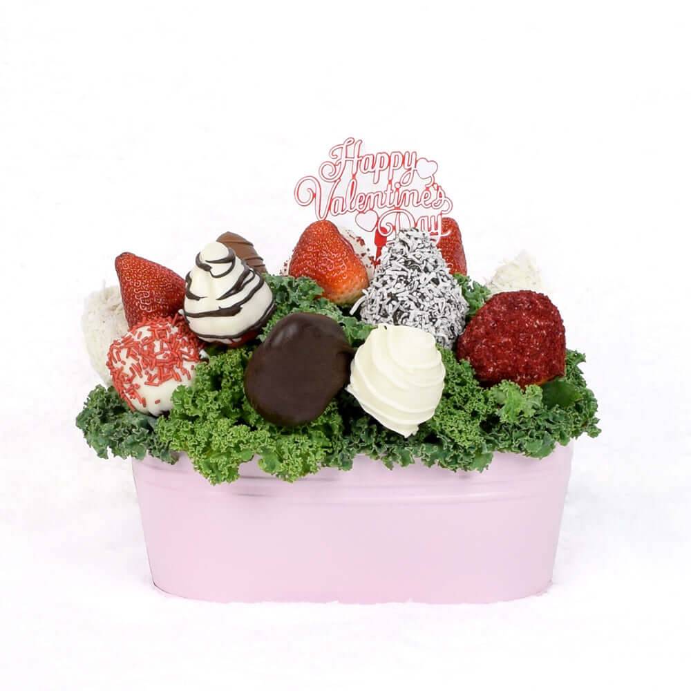 Valentine's Strawberry Chocolate Assortment – how the gift is presented