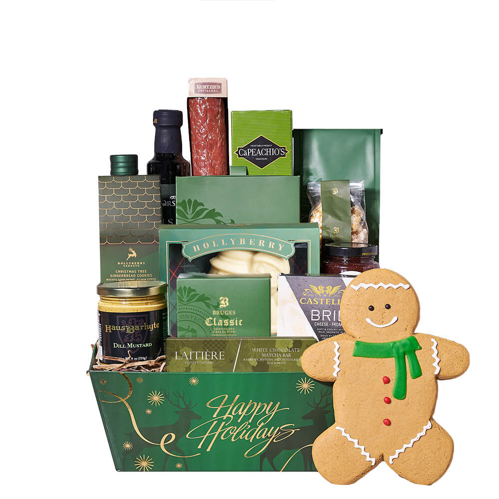 Christmas Market Treats Gift Basket – how the gift is presented
