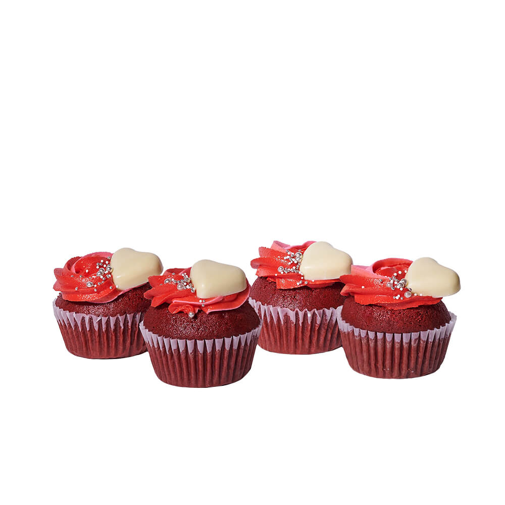 Birthday Red Velvet Cupcakes – how the gift is presented