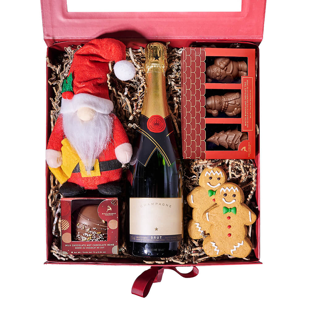 Sparkling Wine Holiday Gift Box – how the gift is presented