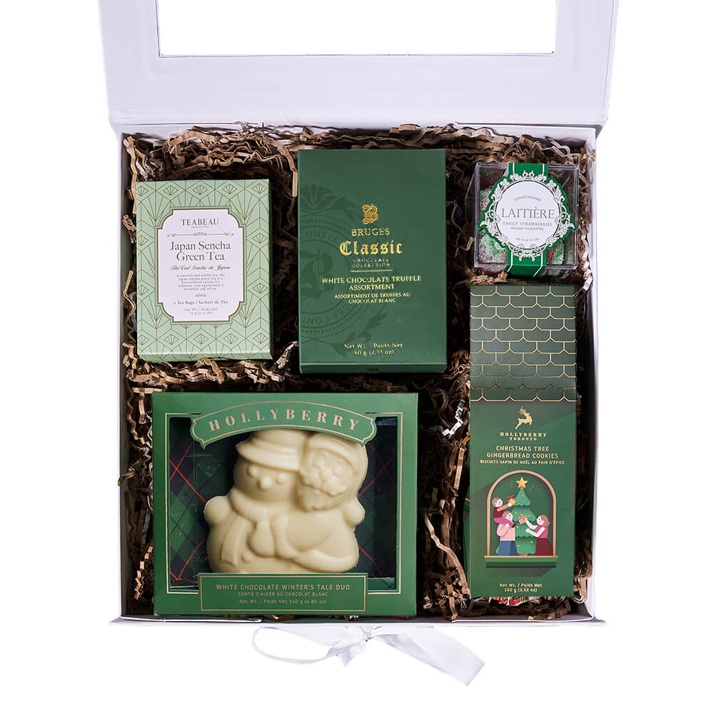 Christmas Chocolate and Tea Gift Box – how the gift is presented