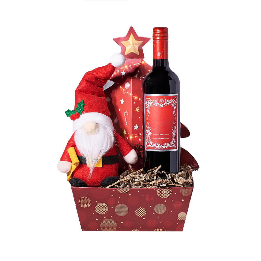 Seasonal Wine and Chocolate Truffle Set – how the gift is presented