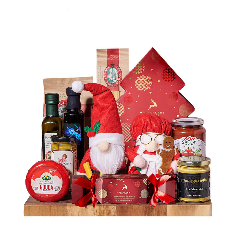 Christmas Artisan Pasta Gift Basket – how the gift is presented