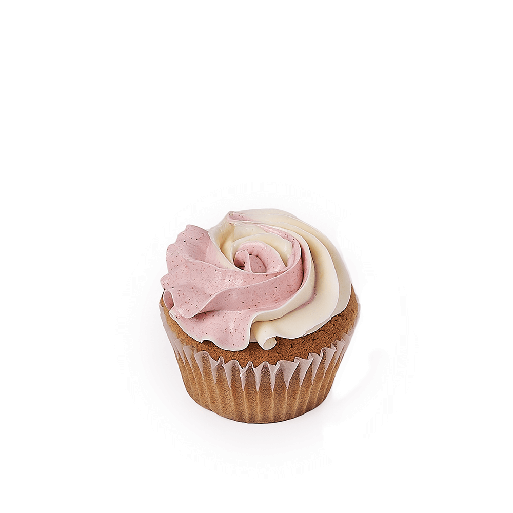 Celebration Cupcakes with Strawberry Buttercream Topping – how the gift is presented