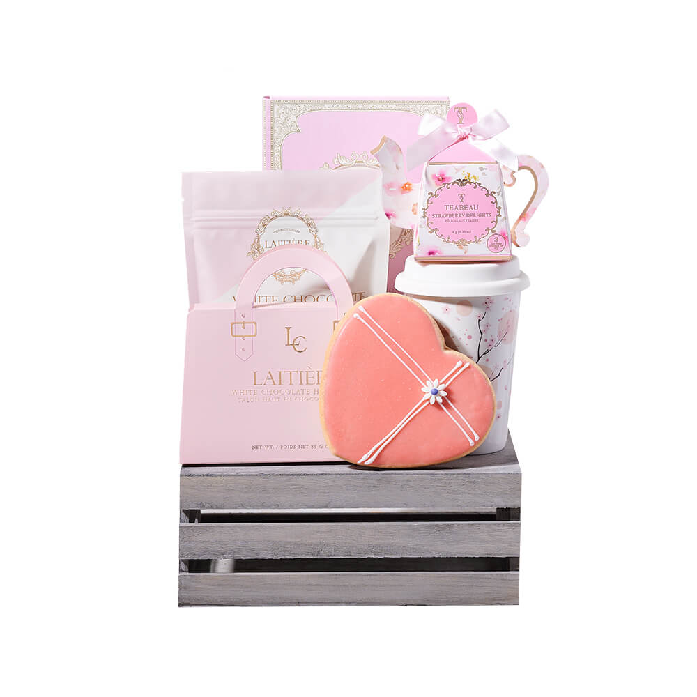 Small Chocolate and Tea Gift Crate – how the gift is presented