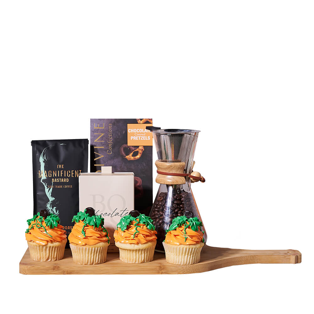 Thanksgiving Coffee and Chocolate Basket – how the gift is presented