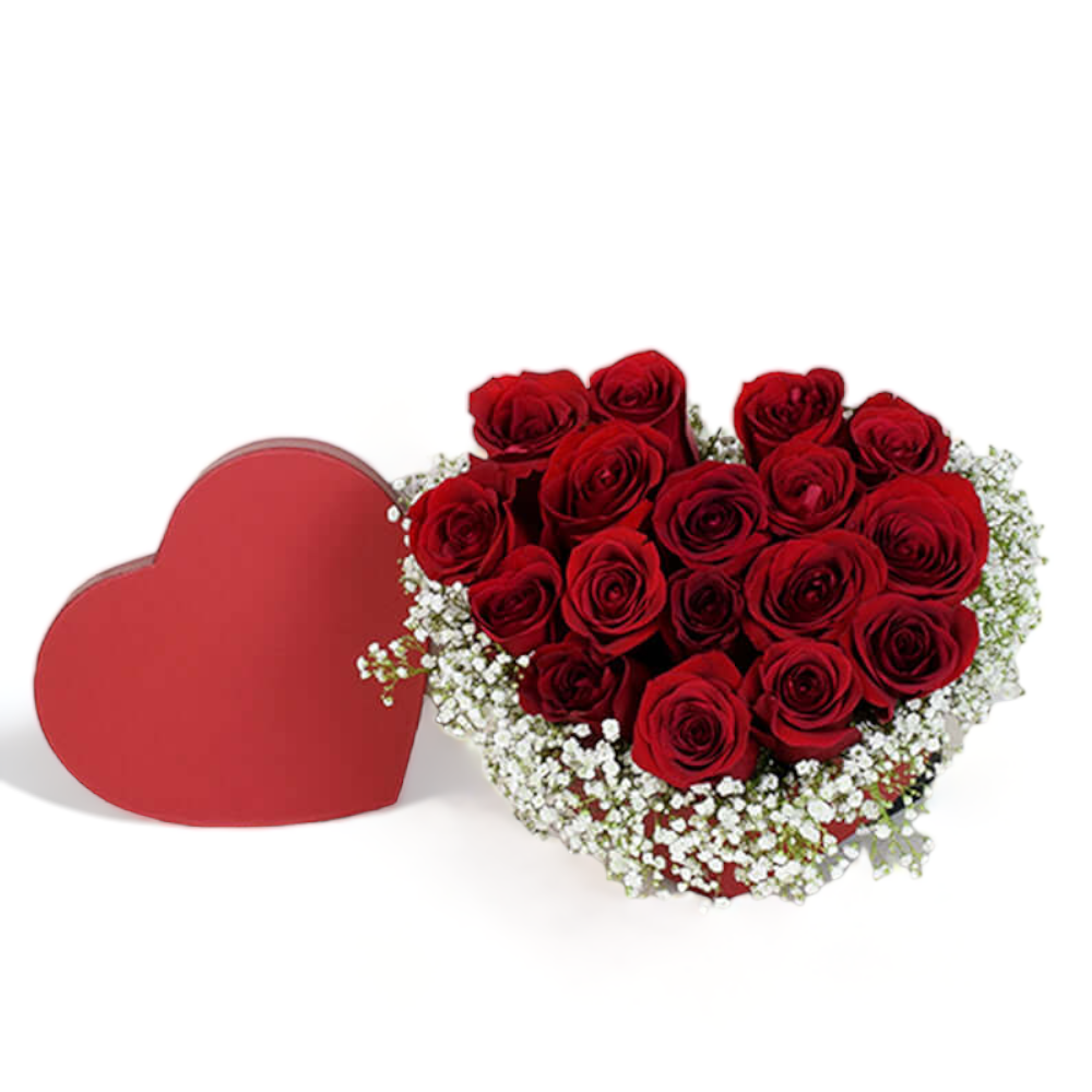 Valentine's Day Rose Bouquet Box – how the gift is presented