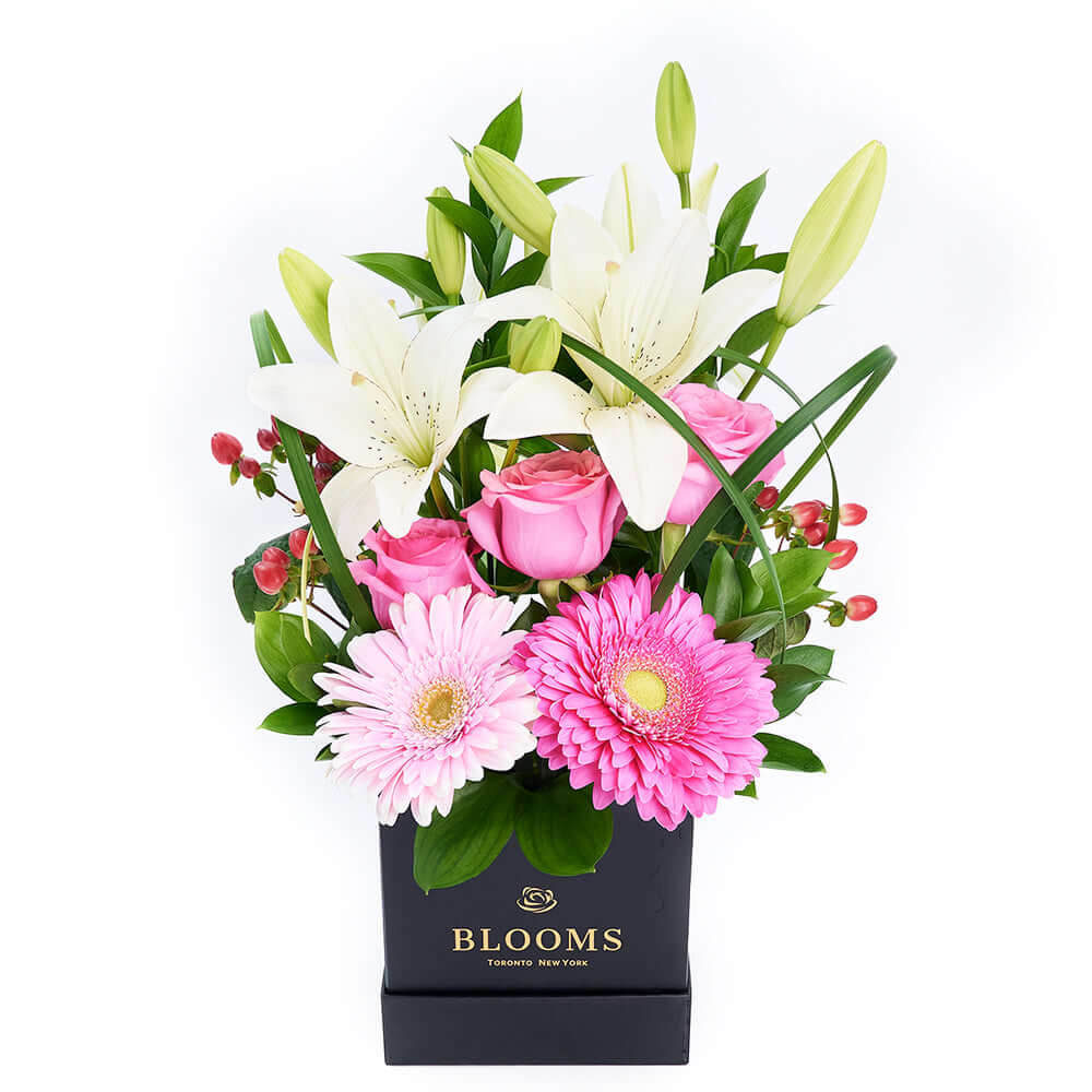 Floral Gift in Designer Hat Box – how the gift is presented