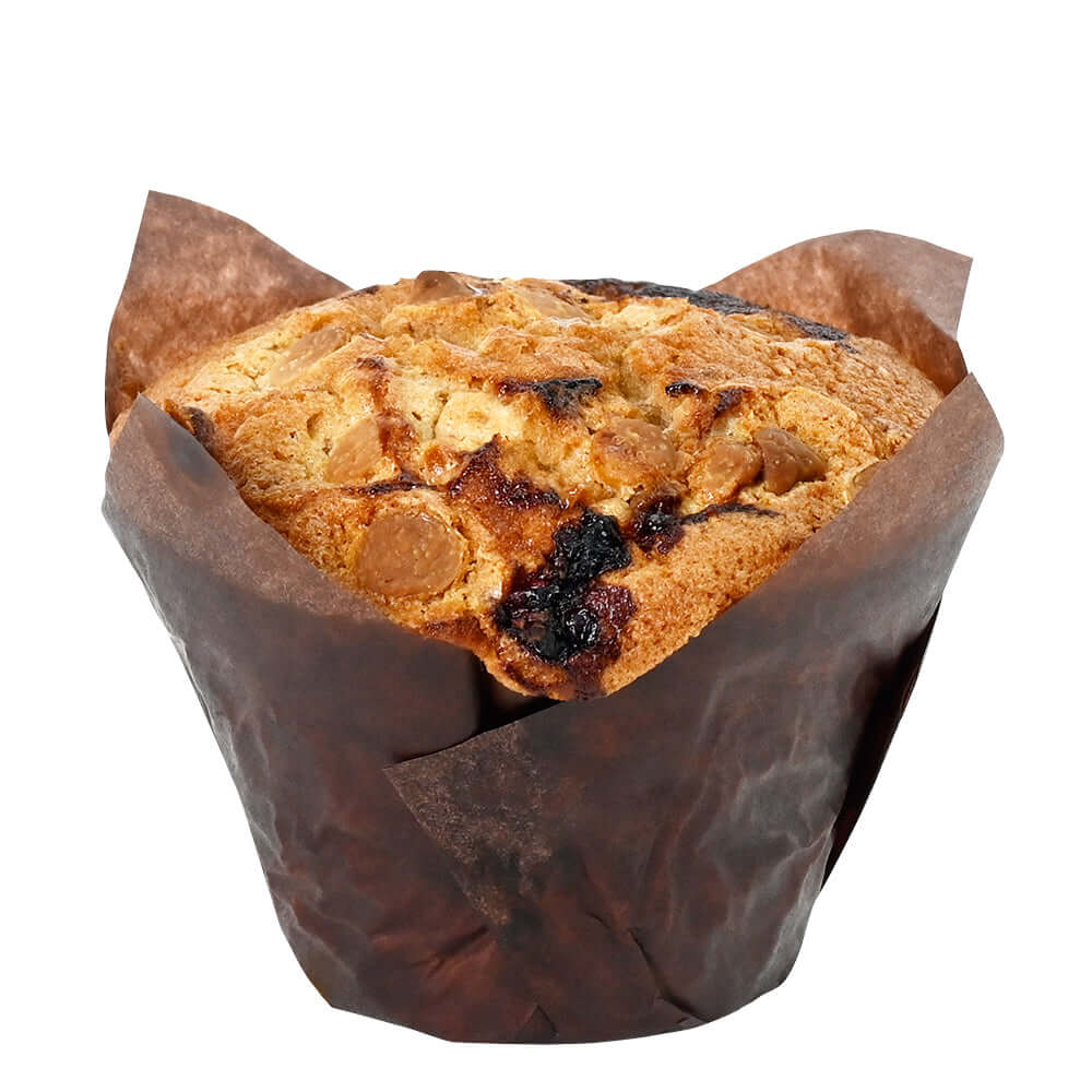 Blooms Raspberry White Chocolate Muffins – how the gift is presented
