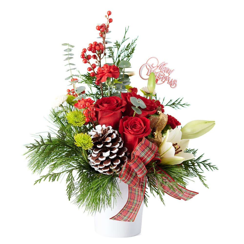 Very Merry Christmas Arrangement, Vancouver – how the gift is presented
