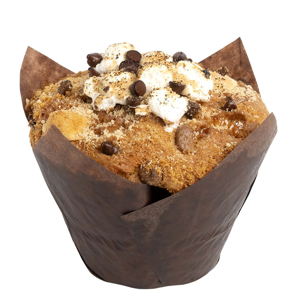 Chocolate Chip Pecan Muffin Basket – how the gift is presented