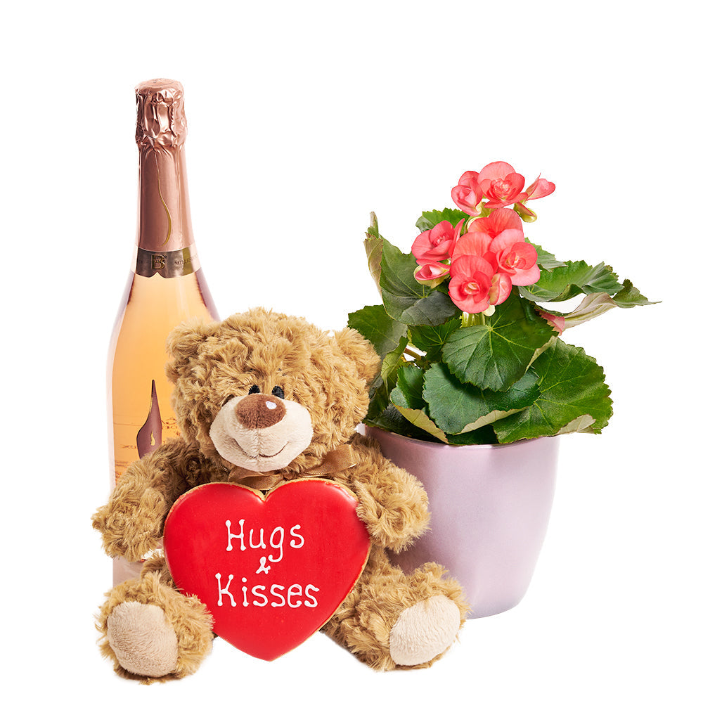 Mother's Day Sparkling Wine Gift Basket – how the gift is presented