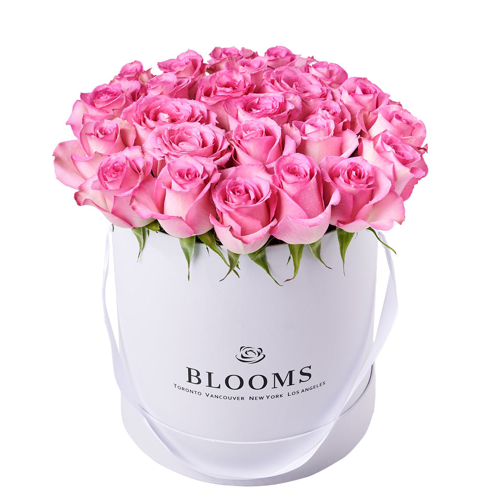Classic Pink Rose Hat Box Gift – how the gift is presented