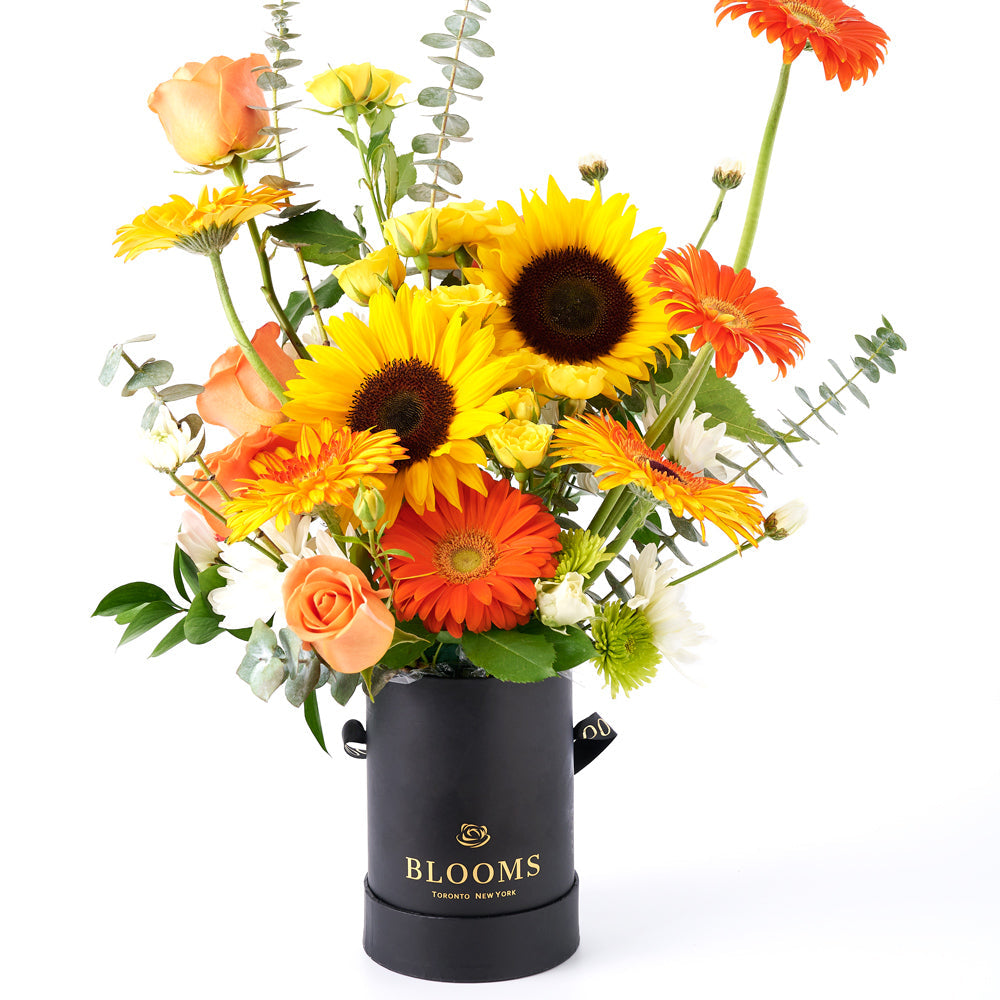 Sunflower Floral Hat Box – how the gift is presented