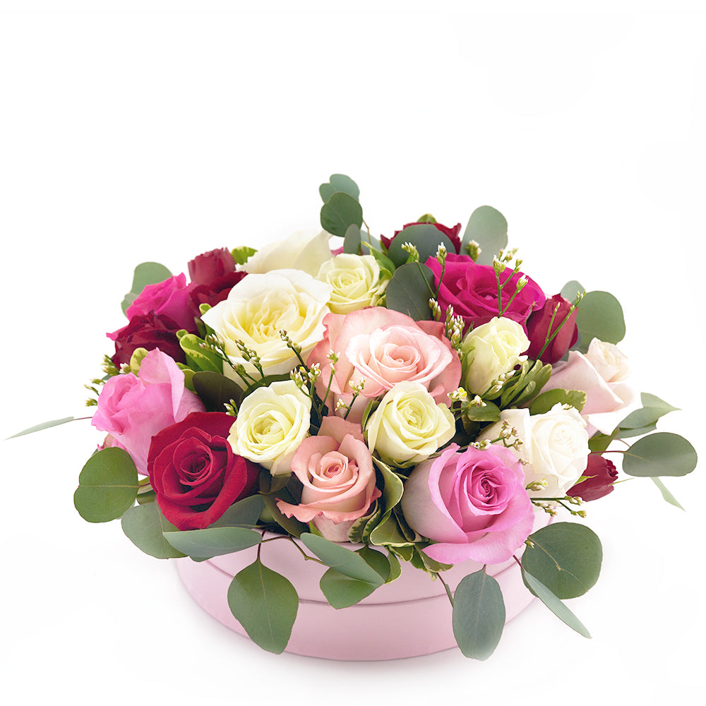 Rose Collection Pink Hat Box – how the gift is presented