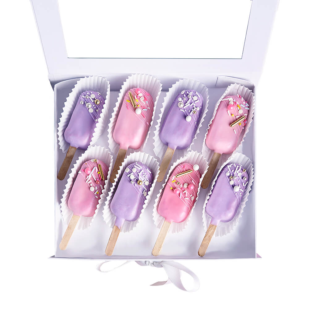 Brownie Cakecicles Gift Box – how the gift is presented