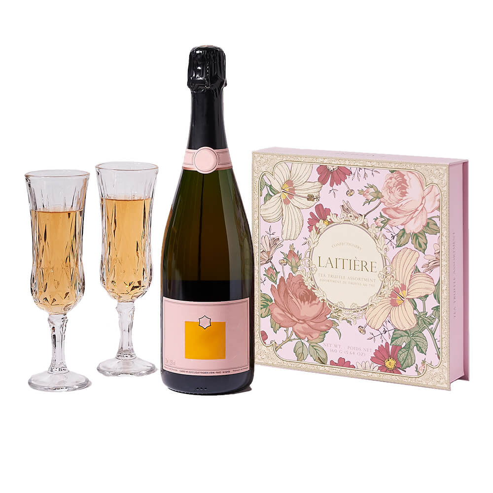 Sparkling Wine with Chocolate Truffles – how the gift is presented