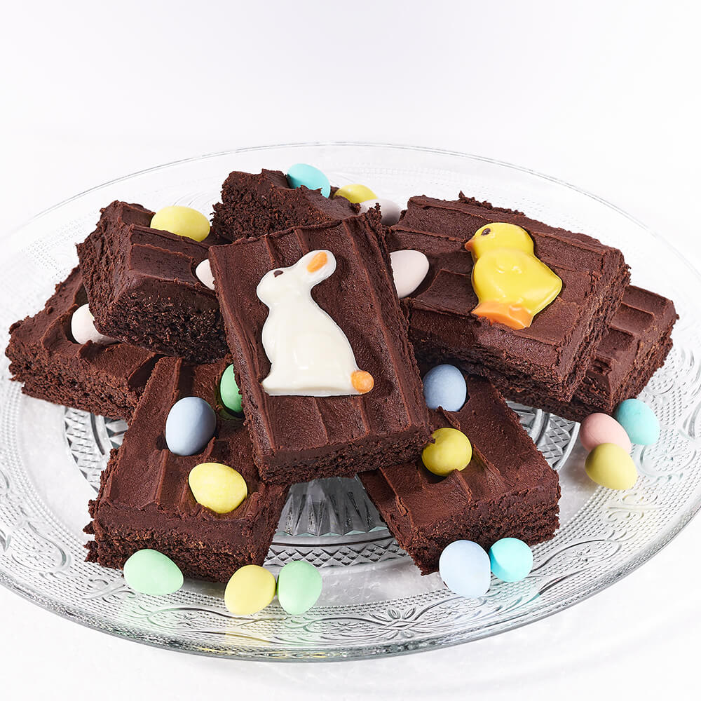 Chocolate Easter Brownies Gift Box – how the gift is presented