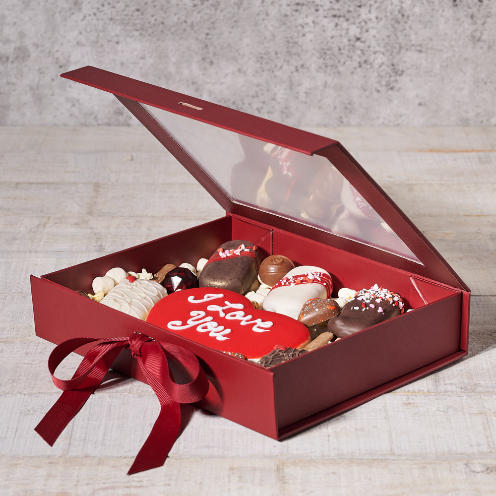 Valentine's Day Cookie and Brownies Basket – how the gift is presented