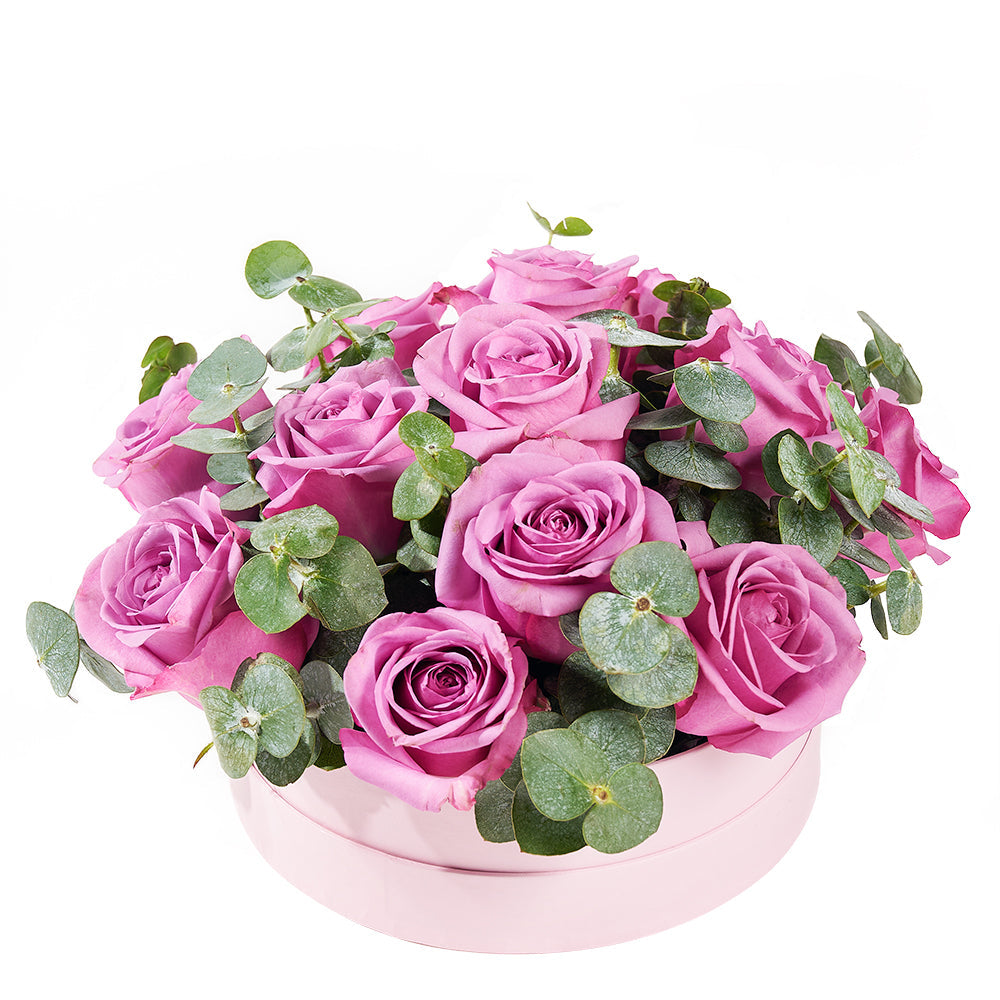 Purple Rose Hat Box – how the gift is presented