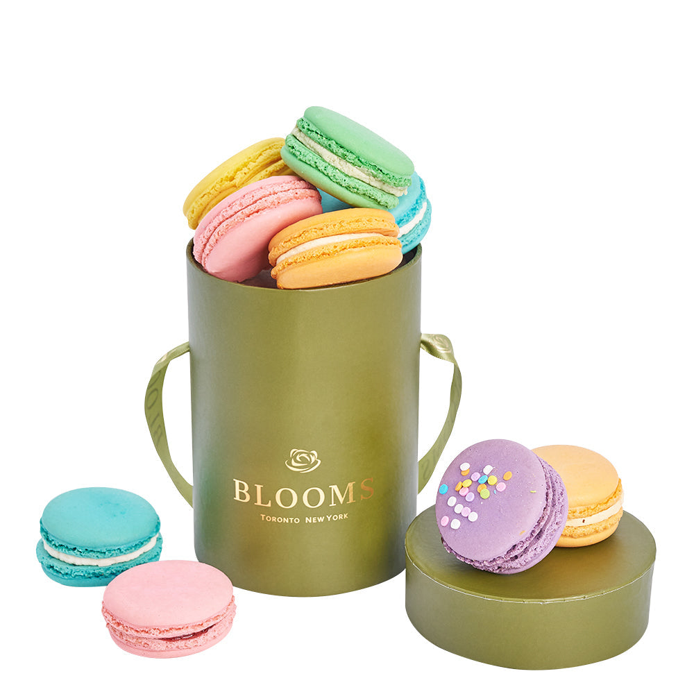 Mother's Day Macaron Gift Box with 9 Assorted Cookies – how the gift is presented
