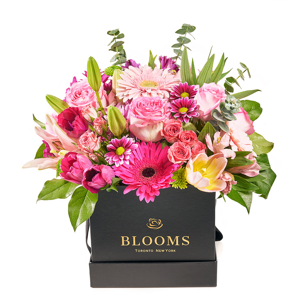 Pink Floral Mother's Day Hat Box – how the gift is presented