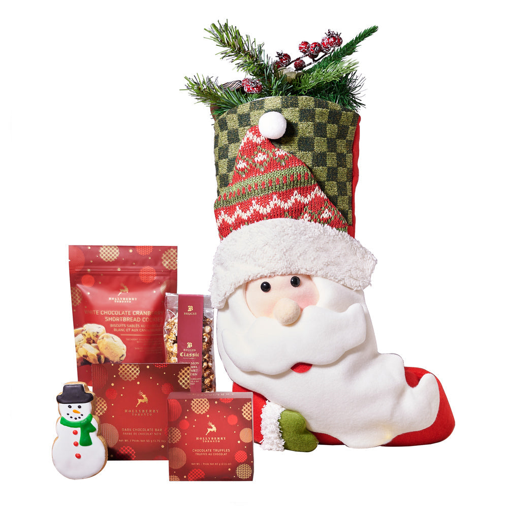 Christmas Santa Treat Stocking – how the gift is presented
