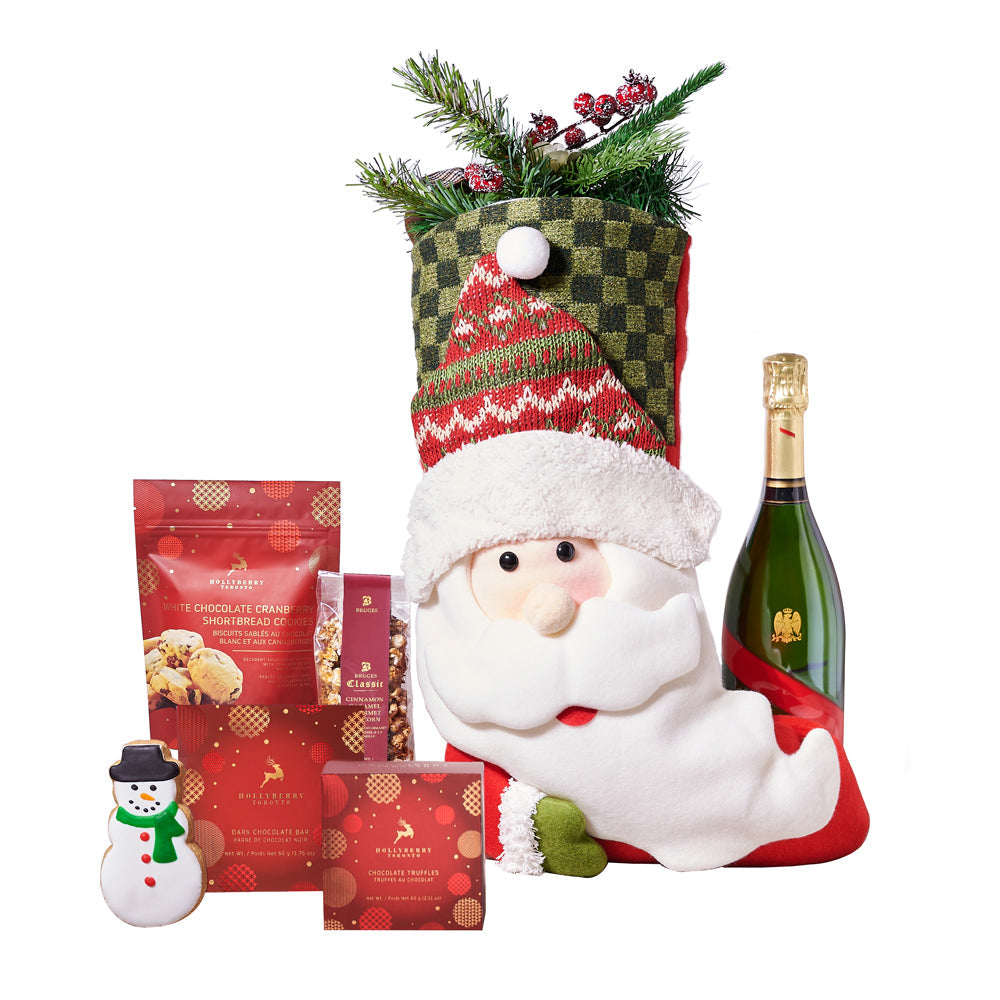 Sparkling Wine Christmas Gift Set – how the gift is presented