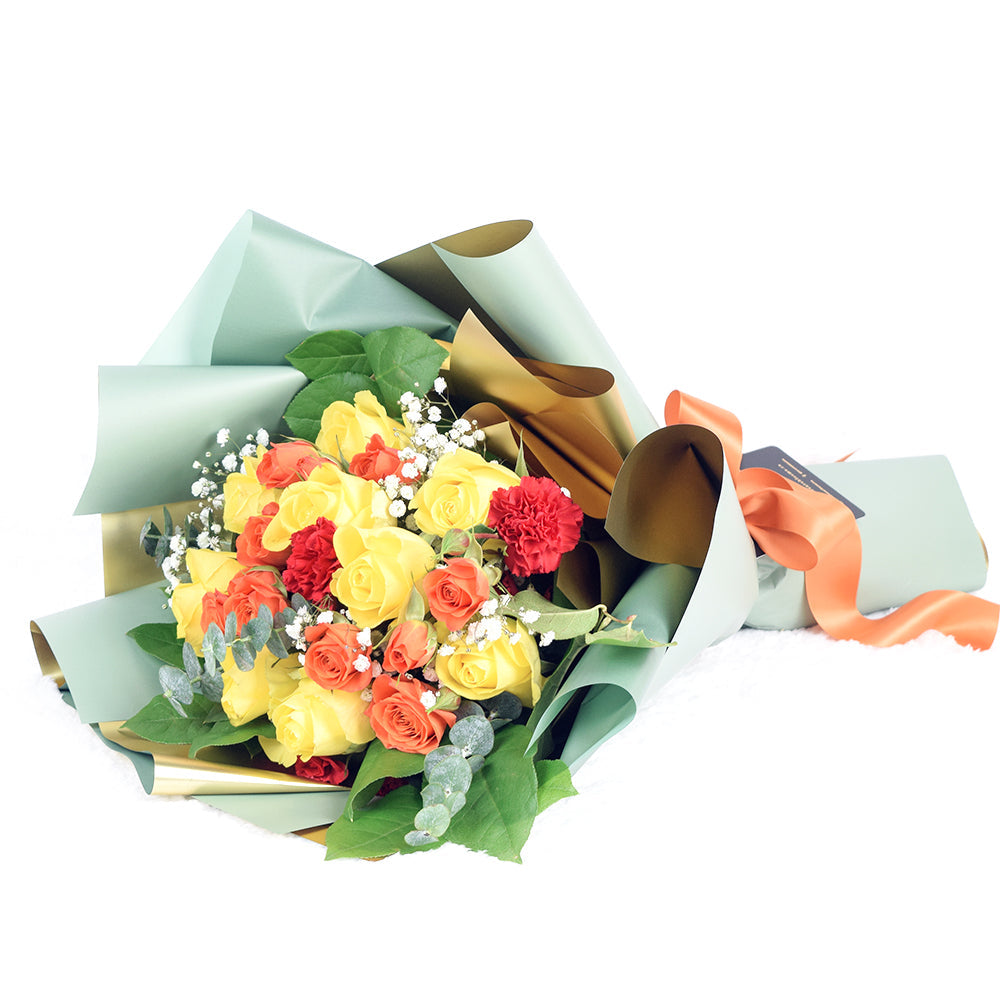 Mother's Day Mixed Rose Bouquet – how the gift is presented