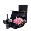 Valentine's Day 12 Stem Pink Rose Bouquet With Box & Champagne, Valentine's Day gifts, Vancouver Same Day Flower Delivery