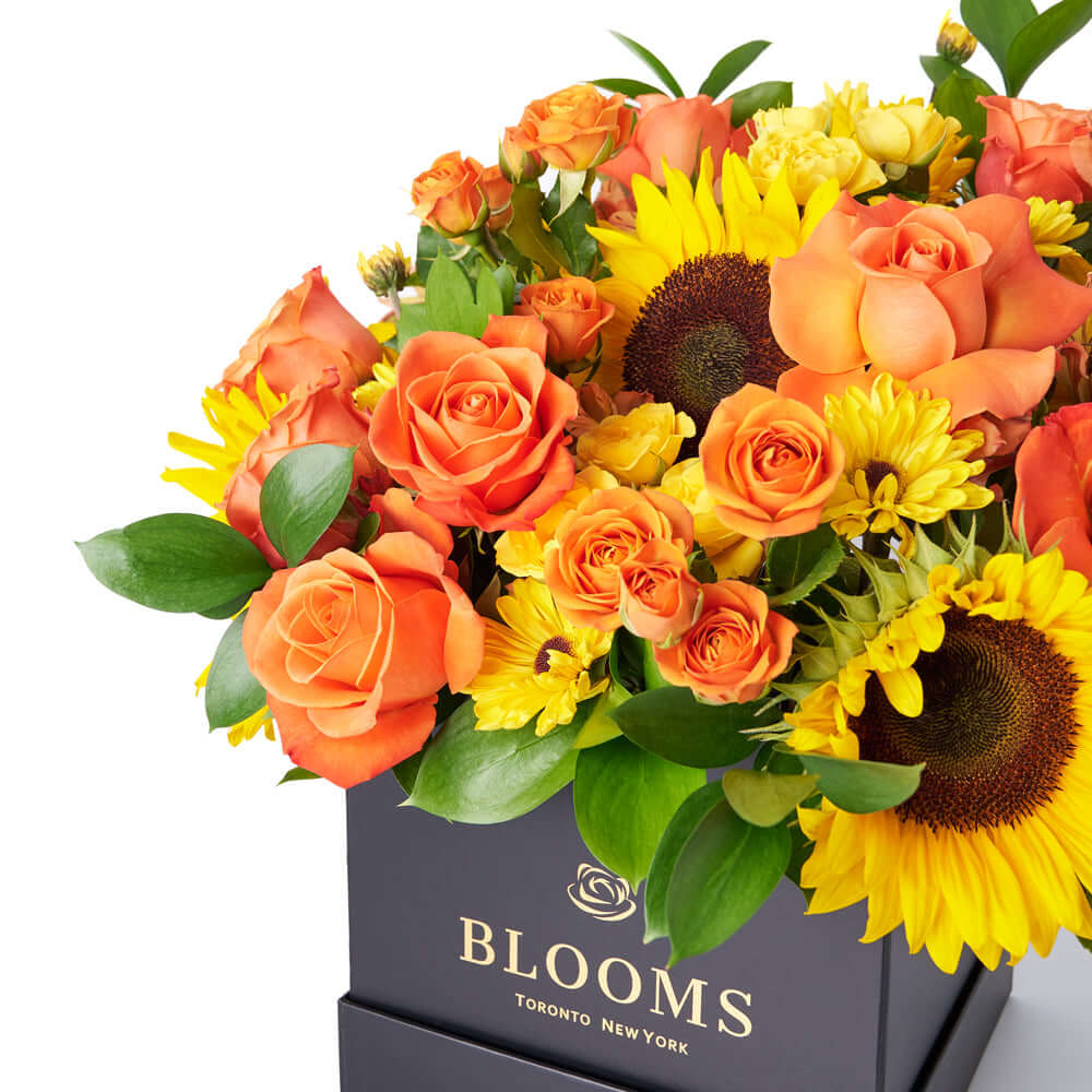 You Are My Sunshine Sunflower Box Gift, Assorted Mixed Flowers Gift from Vancouver Blooms - Same Day Vancouver Delivery.
