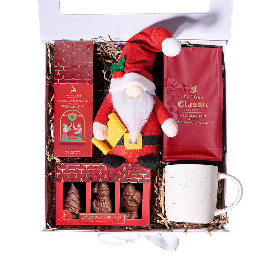 Coffee with Mr. Claus Gift Box, coffee gift, coffee, christmas gift, christmas, holiday gift, holiday, gourmet gift, gourmet. Blooms Vancouver- Blooms Vancouver Delivery