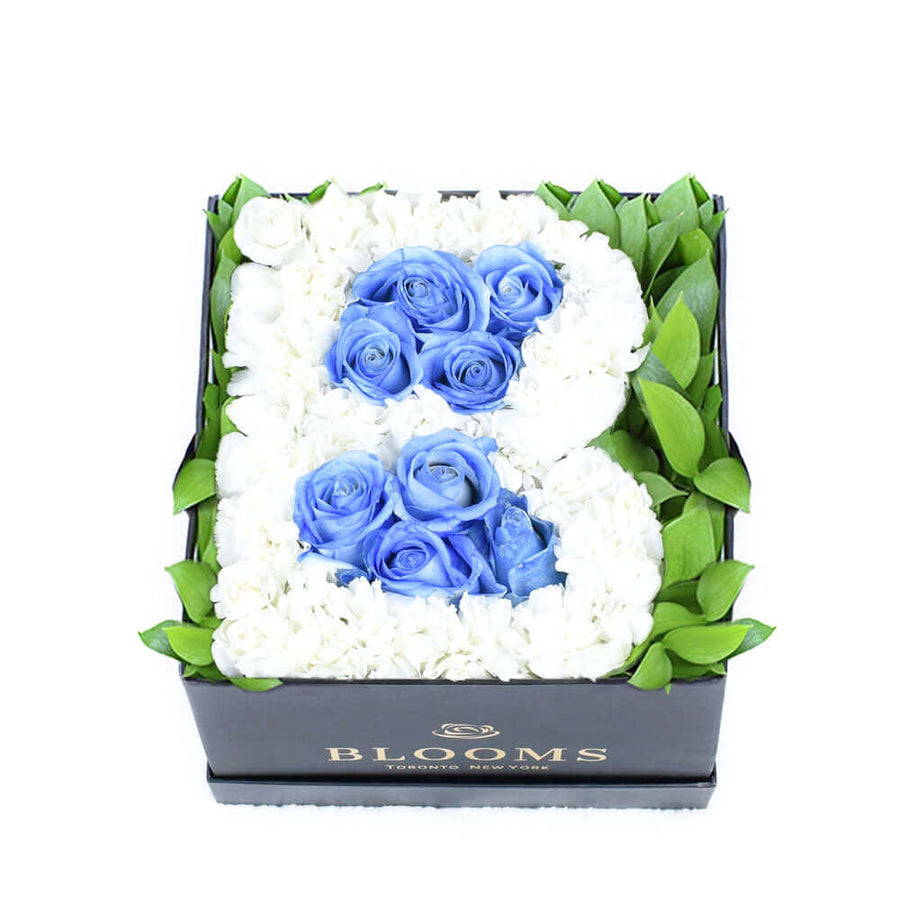 Welcome Baby Boy Flower Box - Baby Shower Floral Hat Box - Same Day Vancouver Delivery