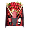 Grand Red Rose Gift With Chocolate & Wine.Blooms Vancouver- Blooms Vancouver Delivery