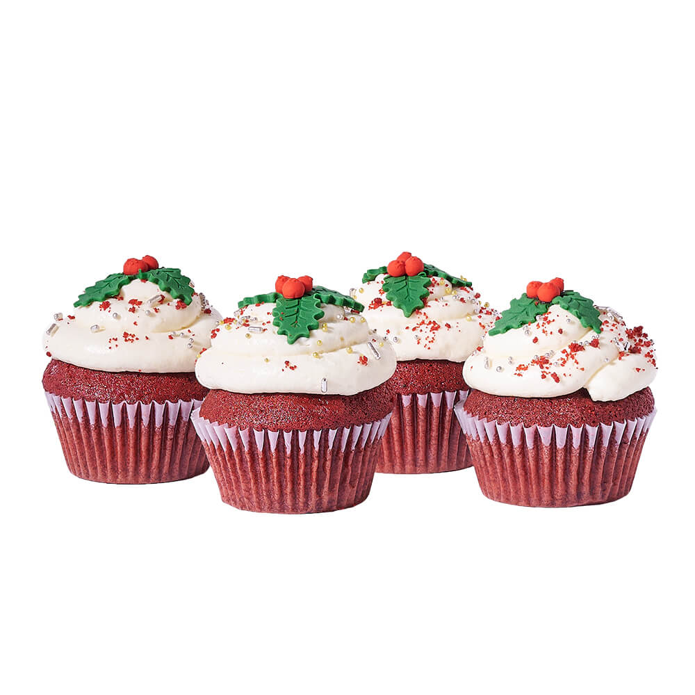 Indulgent Christmas Cupcakes, christmas gift, christmas, gourmet gift, gourmet, holiday gift, holiday, cupcake gift, cupcake. Blooms Vancouver- Blooms Vancouver Delivery
