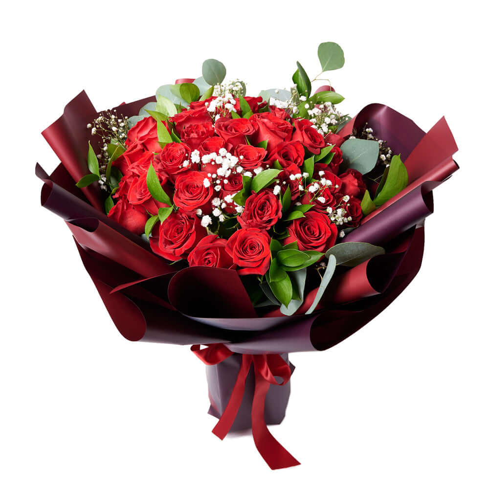  Valentine's Day 36 Red Roses Bouquet, Rose Arrangement, Valentine's Flower Gifts from Vancouver Blooms - Same Day Vancouver Delivery.