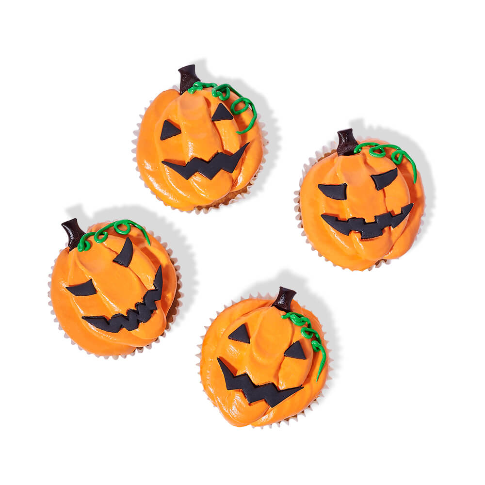 Jack-O-Lantern Cupcakes, cupcake gift, cupcake, halloween gift, halloween, gourmet gift, gourmet, cake gift, cake. Blooms Vancouver- Blooms Vancouver Delivery