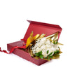 Valentine's Day 12 Stem White Rose Bouquet With Designer Box, Toronto Same Day Flower Delivery, Valentine's Day gifts, roses. Vancouver Delivery