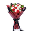 Valentine's Day 12 Stem Red & White Rose Bouquet, Vancouver Same Day Flower Delivery, roses, Valentine's Day gifts. Vancouver Delivery