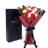 Valentine's Day 12 Stem Red & White Rose Bouquet With Box, Vancouver Same Day Flower Delivery, Valentine's Day gifts, roses, Vancouver Delivery