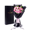 Valentine's Day 12 Stem Pink Rose Bouquet With Designer Box, Vancouver Same Day Flower Delivery, Valentine's Day gifts, rose gifts, pink roses. Vancouver Delivery