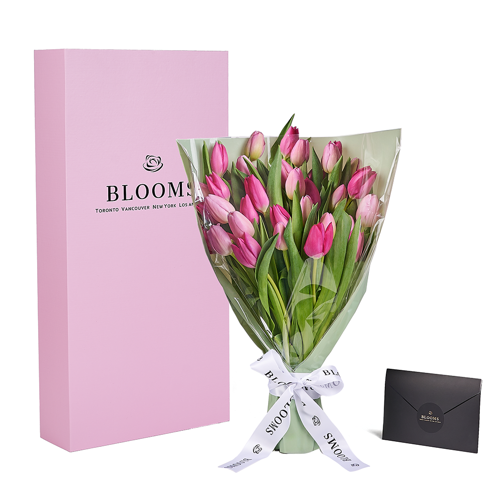 Mother’s Day Assorted Tulip Bouquet & Box, tulip gift, tulip, flower gift, flower, seasonal flower gift, seasonal flower, mothers day gift, mothers day, Vancouver delivery