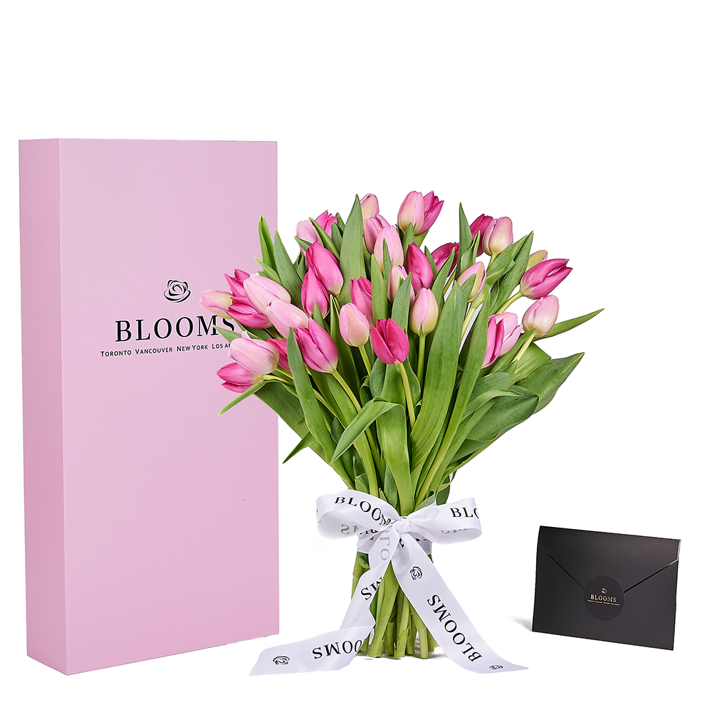 Mother’s Day Assorted Tulip Bouquet & Box, tulip gift, tulip, flower gift, flower, seasonal flower gift, seasonal flower, mothers day gift, mothers day, Vancouver delivery