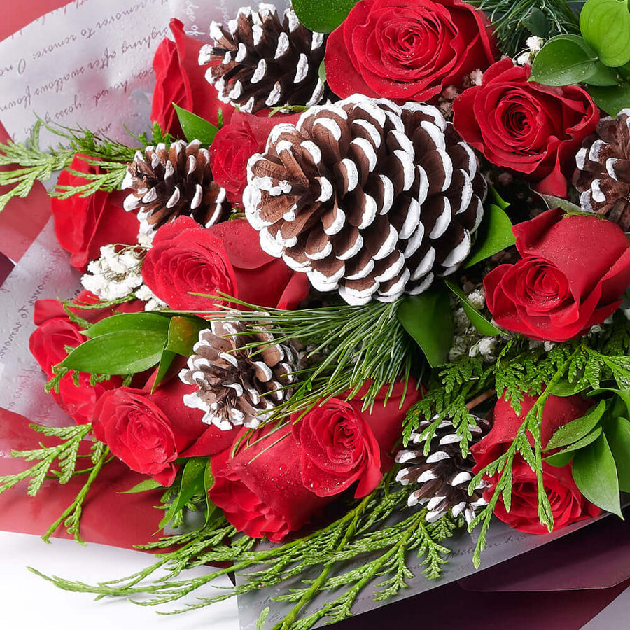 Winter Rose Bouquet, Rose Arrangement, Flower Gifts from Vancouver Blooms - Same Day Vancouver Delivery.
