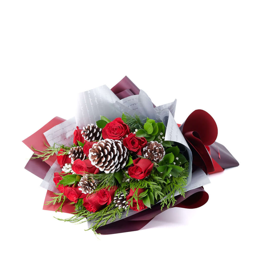 Winter Rose Bouquet, Rose Arrangement, Flower Gifts from Vancouver Blooms - Same Day Vancouver Delivery.
