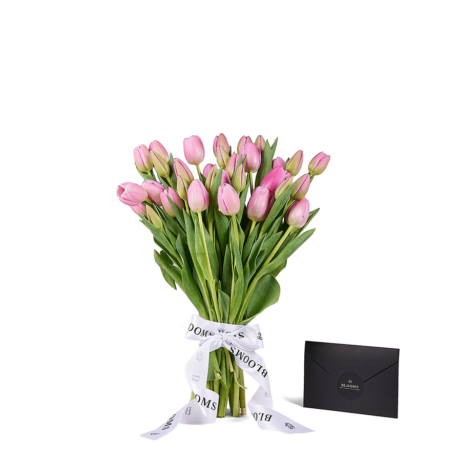 Bouquet de tulipes du paradis rose